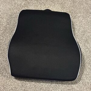 Qutool Lumbar Support Memory Foam Back Pad Adjustable Buckle Black 17" x 15"